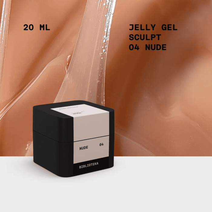 Гель-желе BIBLIOTEKA Sculpt Jelly Gel 04 Nude теплий бежевий, 20 мл