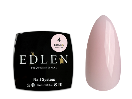 Гель Edlen Builder gel 04 рожевий з молочним підтоном