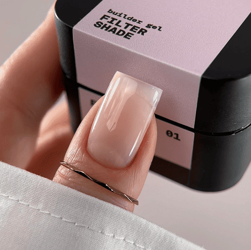 Гель Biblioteka Builder Gel 01 Shade FILTER  напівпрозорий бежево-рожевий