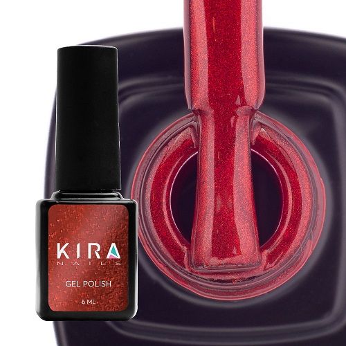 Гель-лак Kira Nails Cat Eye №001 (красно-коралловый, магнитный), 6 мл