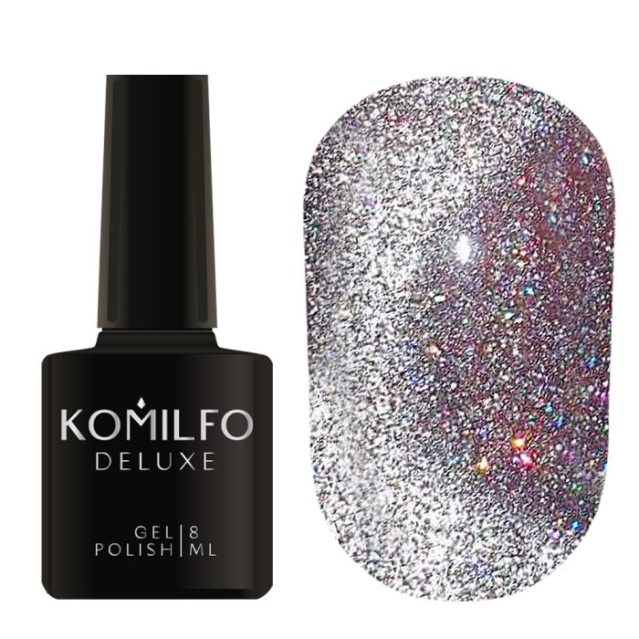 Гель-лак Komilfo Luminous Cat Eye світловідбиваюче кошаче око №1  8мл