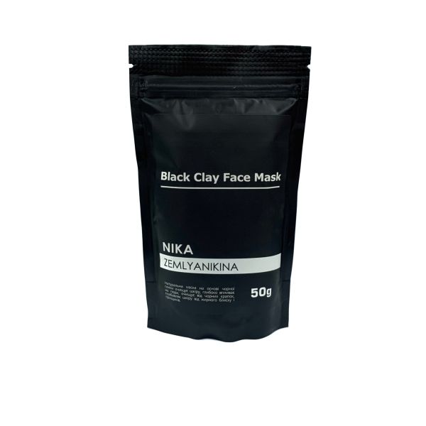Глиняна маска чорна Black Clay Face Mask Nika Zemlyanikina 50г