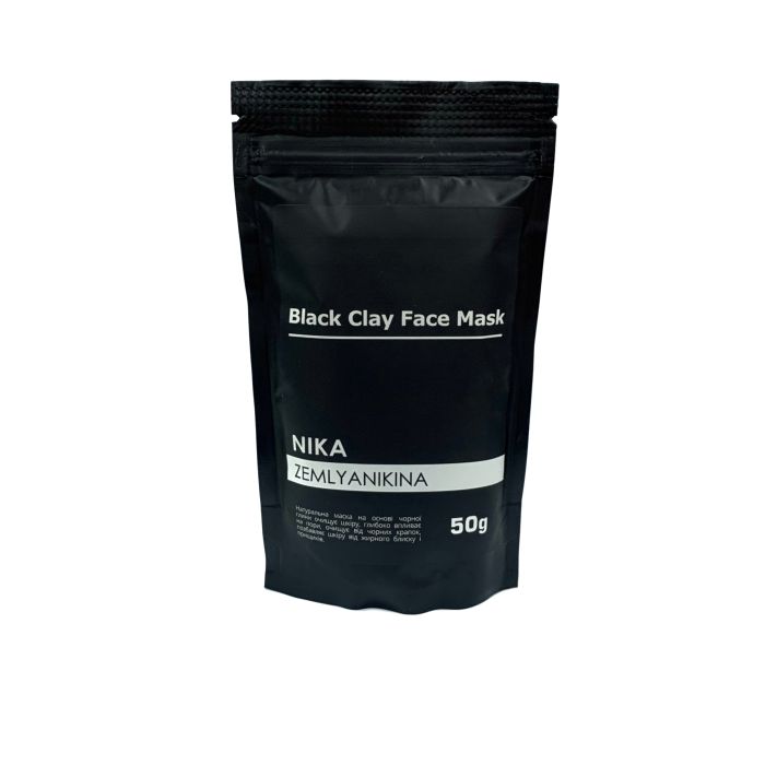 Глиняна маска чорна Black Clay Face Mask Nika Zemlyanikina 50г