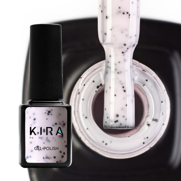Гель-лак Kira Nails Чіа Пудінг №001 Ваніль (з крихтою), 6 мл