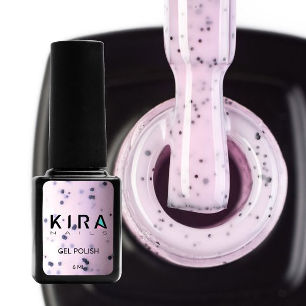 Гель-лак Kira Nails Чіа Пудінг №003 Малина (з крихтою), 6 мл