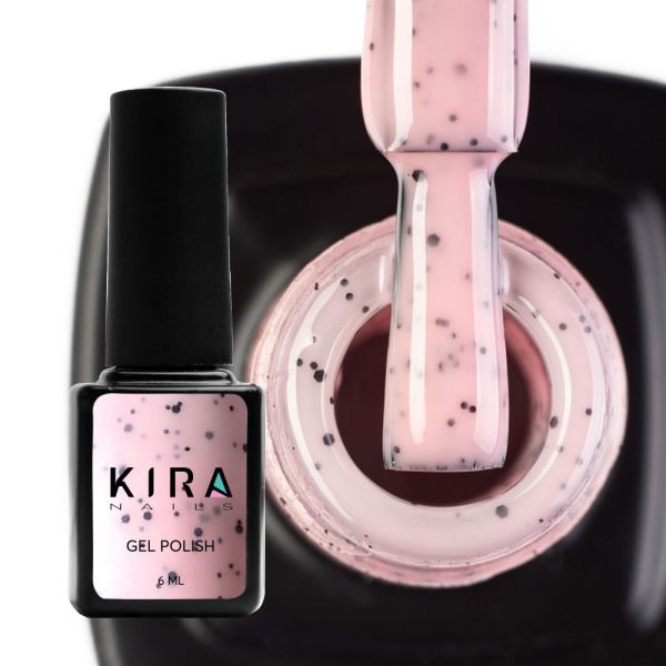 Гель-лак Kira Nails Чіа Пудінг №004 Полуниця  (з крихтою), 6 мл