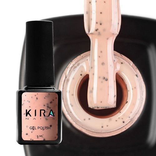 Гель-лак Kira Nails Чіа Пудінг №005 Абрикос (з крихтою), 6 мл