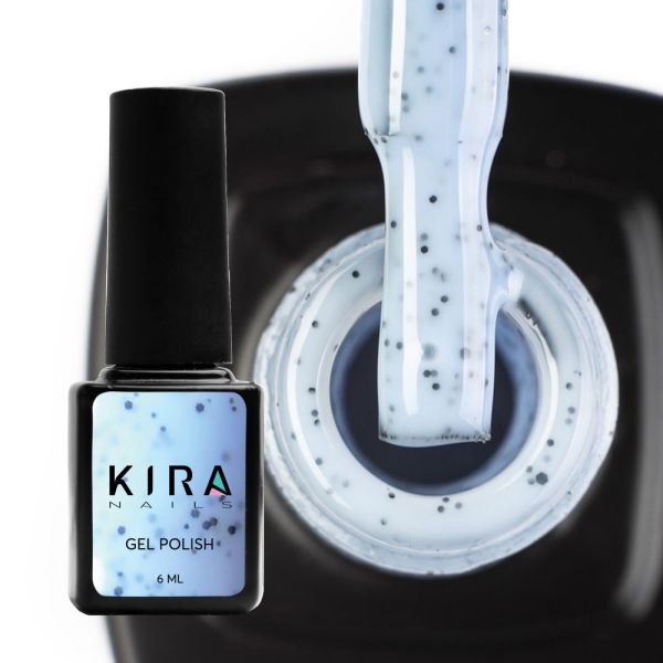 Гель-лак Kira Nails Чіа Пудінг №008 Лохина (з крихтою), 6 мл