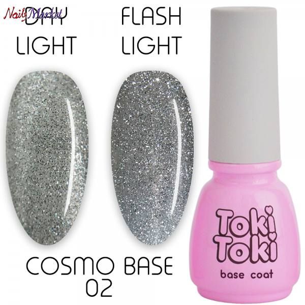 Світловідбиваюча база для гель-лаку Toki Toki Cosmo Base CB02, 5 мл