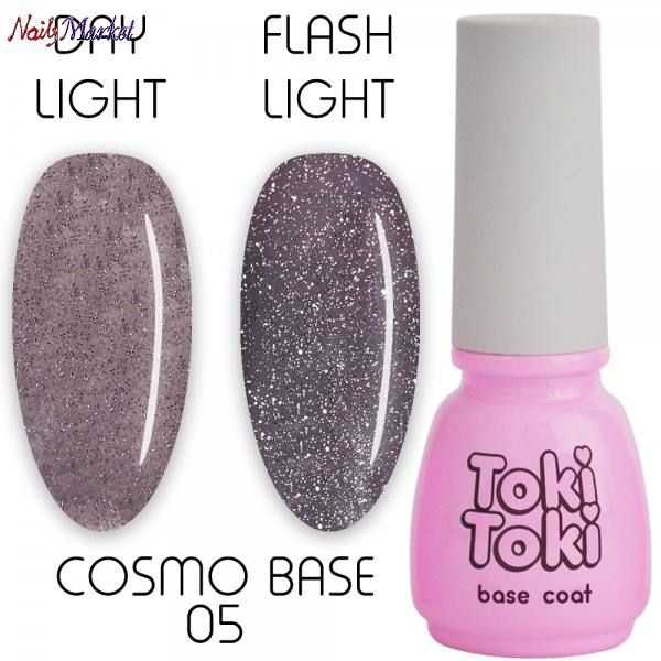 Светоотражающая база для гель-лака Toki Toki Cosmo Base CB05, 5 мл