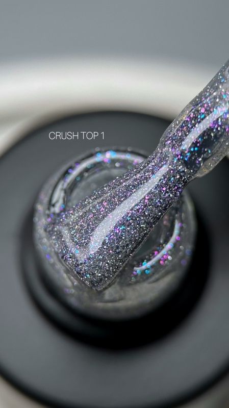 Топ для гель-лаку SAGA Crush Top №01 (голографічний, світловідбивний), 9 мл