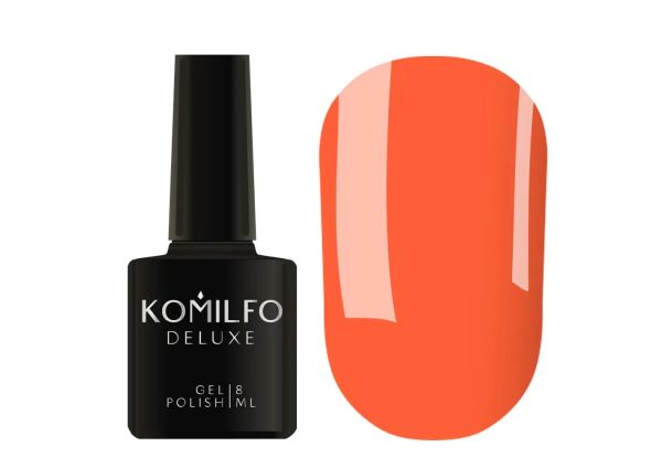 Гель-лак Komilfo Deluxe Series №D260 (кислотный оранжевый, эмаль), 8 мл
