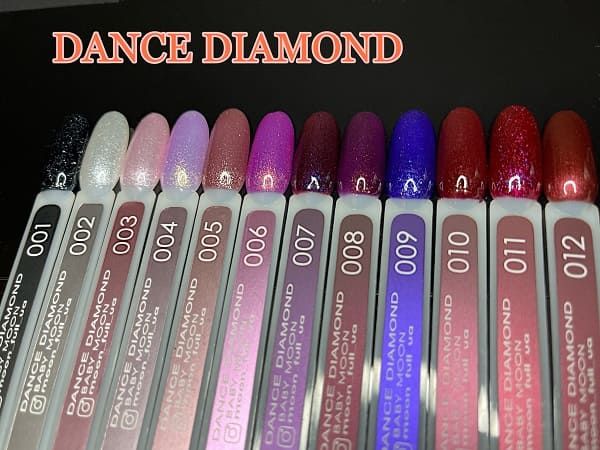 Гель-лак Baby Moon Dance Diamond №012 стигла вишня, шиммер, 6мл