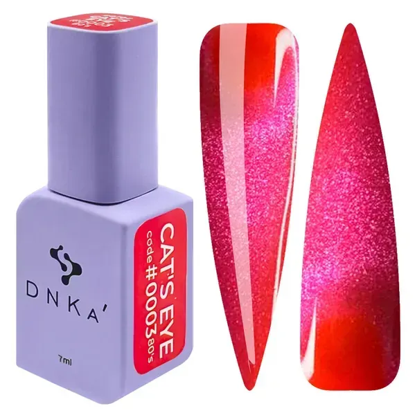 Гель-лак DNKa' котяче око Cat's Eye 80's 03 малиновий, 7мл