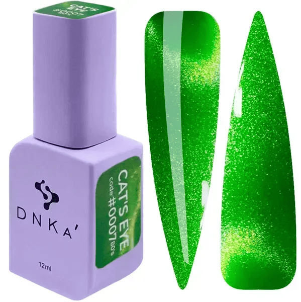 Гель-лак DNKa' кошачий глаз Cat's Eye 80's 07 зелений,  7мл