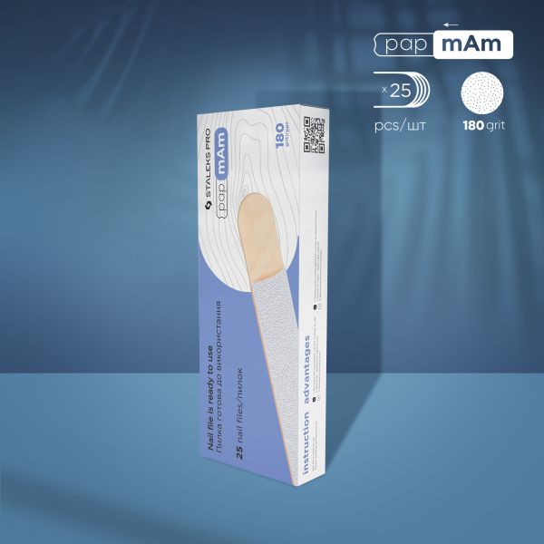 Сменные файлы белые papmAm на деревянной основе EXPERT 22, 180 грит (25 шт) DWCE-22-180\25w