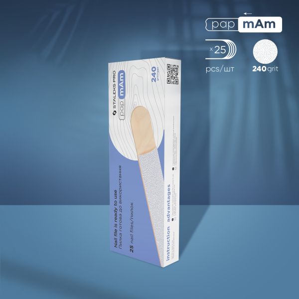 Сменные файлы белые papmAm на деревянной основе EXPERT 22, 240 грит (25 шт) DWCE-22-240\25w