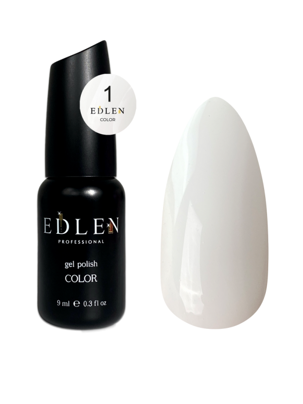 Гель-лак Edlen Color 9мл 001 белый