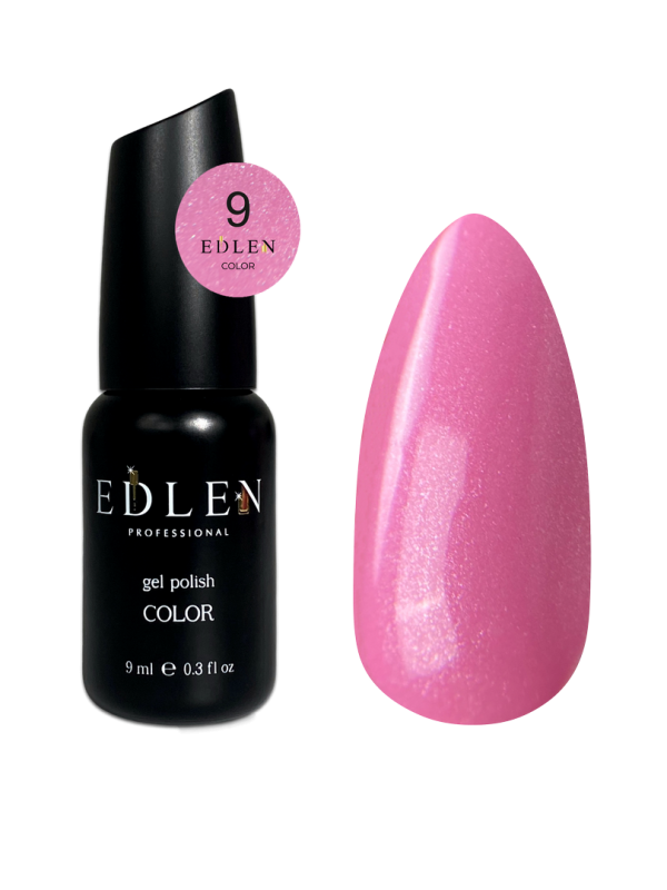 Гель-лак Edlen Color 9мл 009 рожевий з мікроблиском