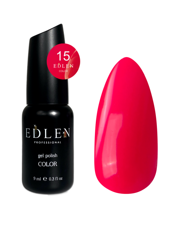 Гель-лак Edlen Color 9мл 015 малиновий рожевий
