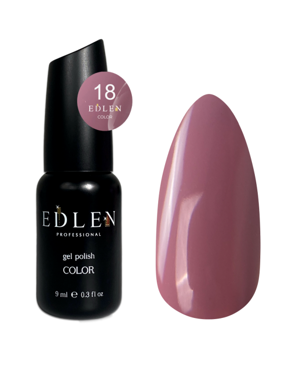 Гель-лак Edlen Color 9мл 018 пастельный сиренево-фиолетовый