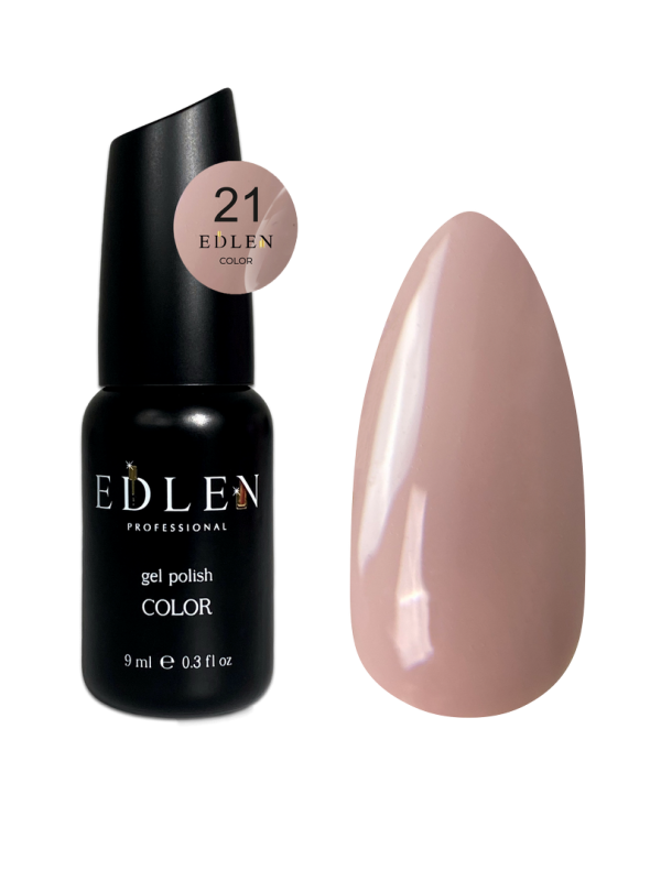 Гель-лак Edlen Color 9мл 021 бледный розовый