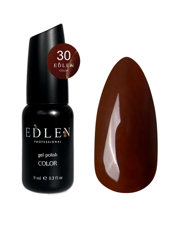 Гель-лак Edlen Color 9мл 030 сливово-коричневый