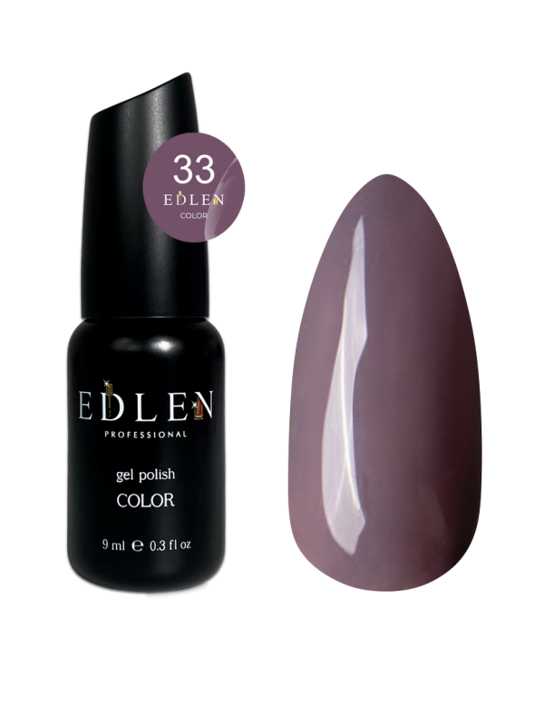 Гель-лак Edlen Color 9мл 033 серо-фиолетовый