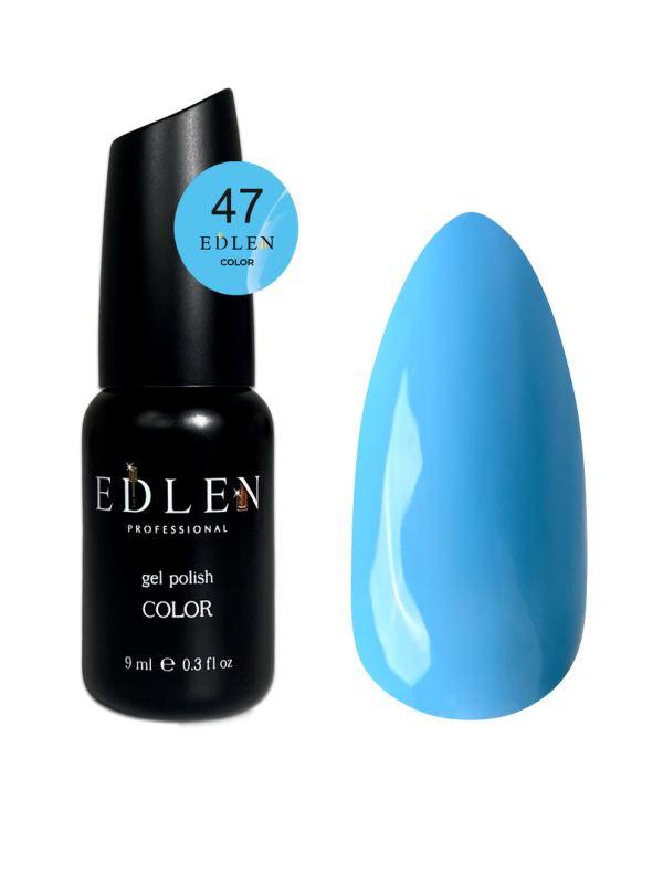 Гель-лак Edlen Color 9мл 047 ніжно-блакитний