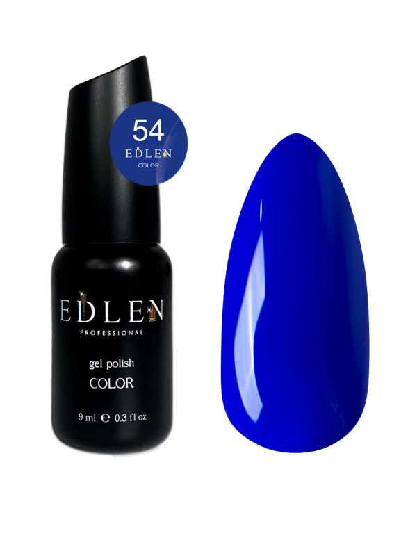 Гель-лак Edlen Color 9мл 054 синий электрик