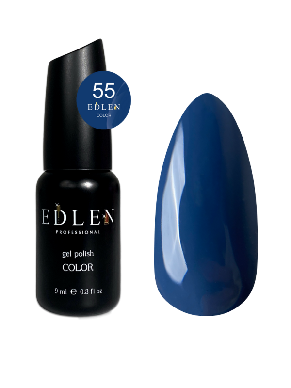 Гель-лак Edlen Color 9мл 055 приглушений синій