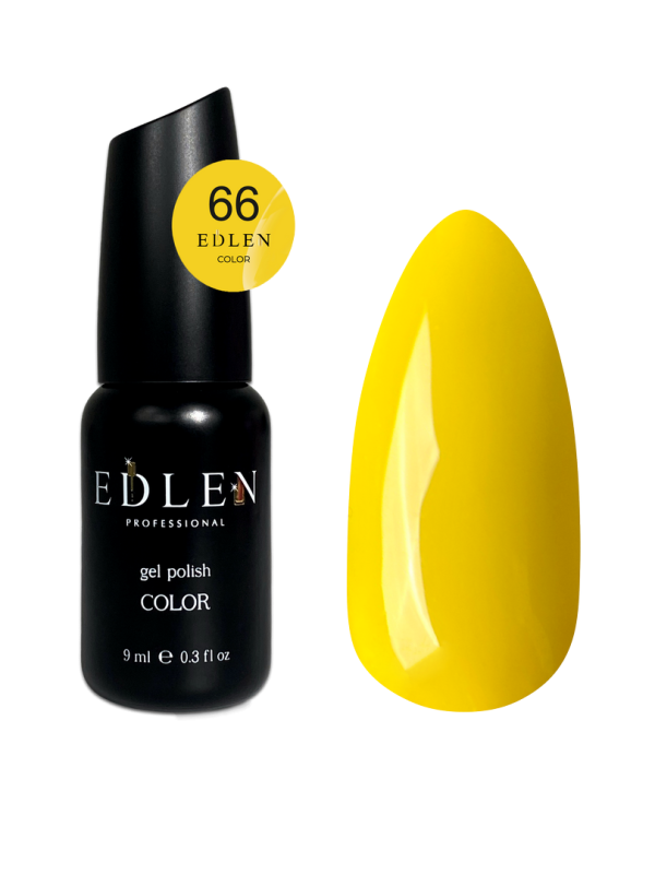 Гель-лак Edlen Color 9мл 066 яркий желтый