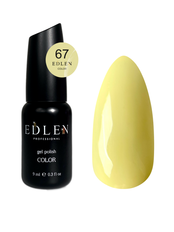 Гель-лак Edlen Color 9мл 067 пастельно-желтый