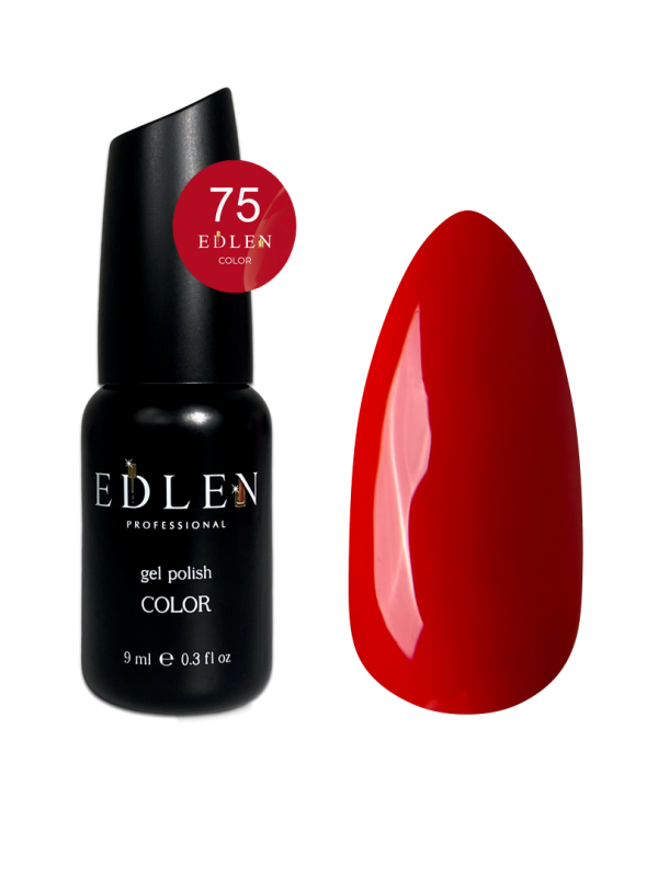 Гель-лак Edlen Color 9мл 075 насичений червоний