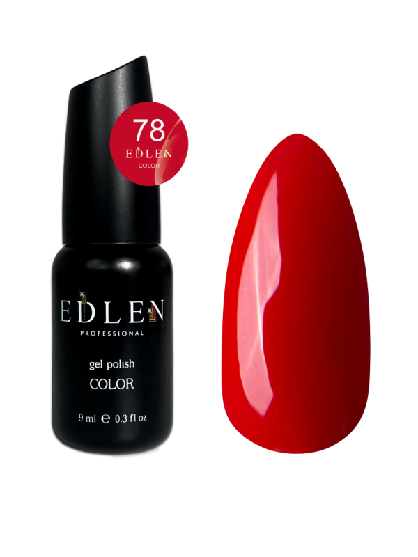 Гель-лак Edlen Color 9мл 078 приглушенный красный