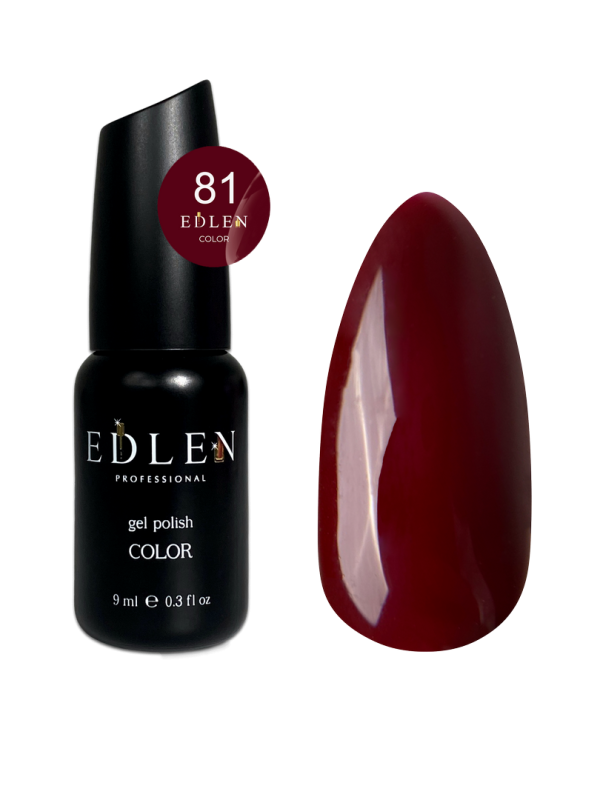 Гель-лак Edlen Color 9мл 081 вишневый 