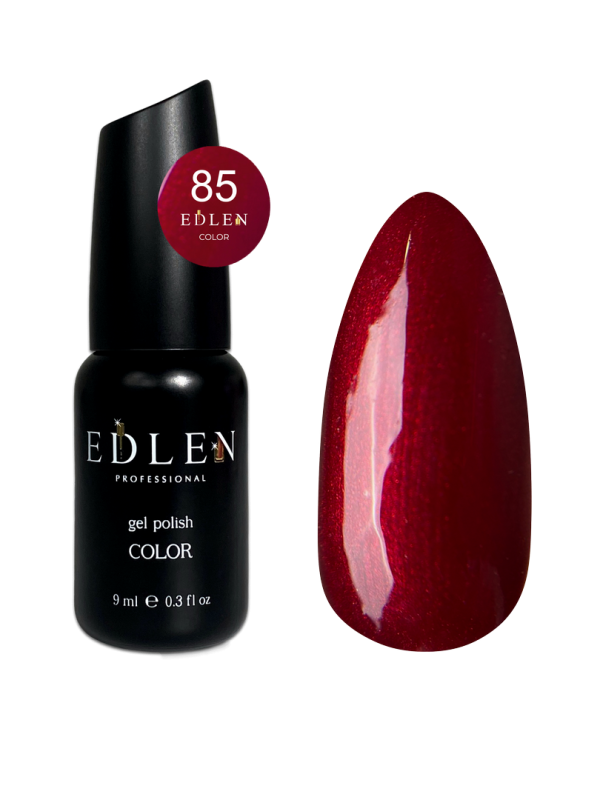 Гель-лак Edlen Color 9мл 085 малиновый с микроблеском