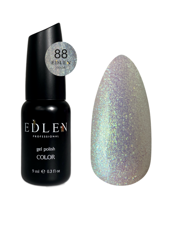 Гель-лак Edlen Color 9мл 088 прозрачный с золотистым шиммером