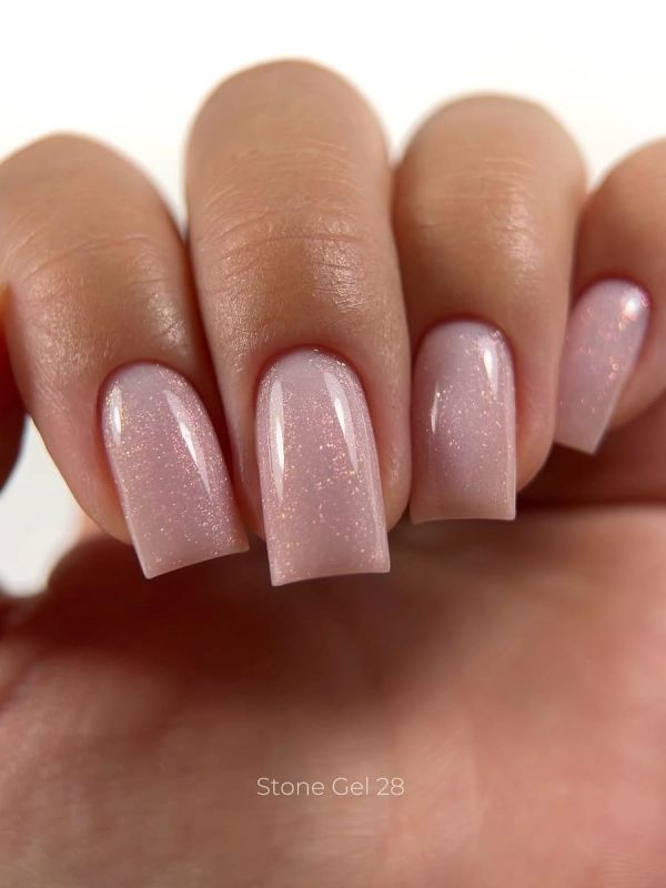 Гель Else Stone gel 28 Rhodonite, ніжний рожевий з лілово-рожевим шиммером, 30мл