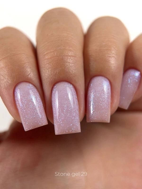 Гель Else Stone gel 29 Amethyst, пастельний ліловий з блакитно-фіолетовим шиммером, 30мл