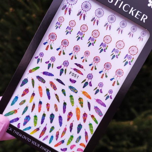 Наклейка для дизайна ногтей Nail Sticker F051