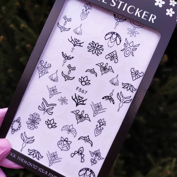 Наклейка для дизайну нігтів Nail Sticker F567