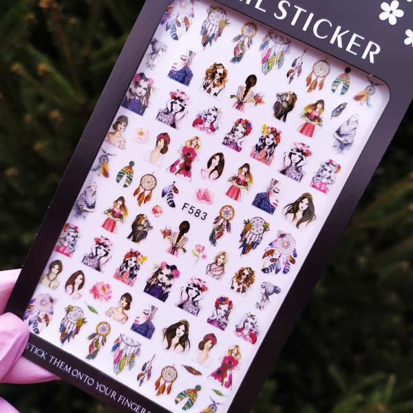 Наклейка для дизайну нігтів Nail Sticker F583