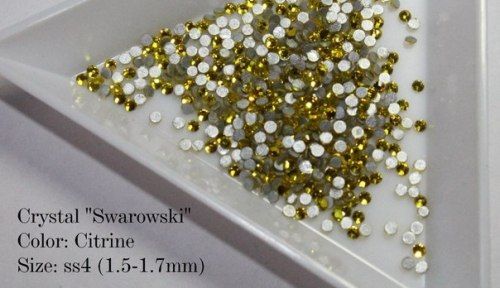 Стразы аналог Сваровски стекло SS4 citrine 100шт