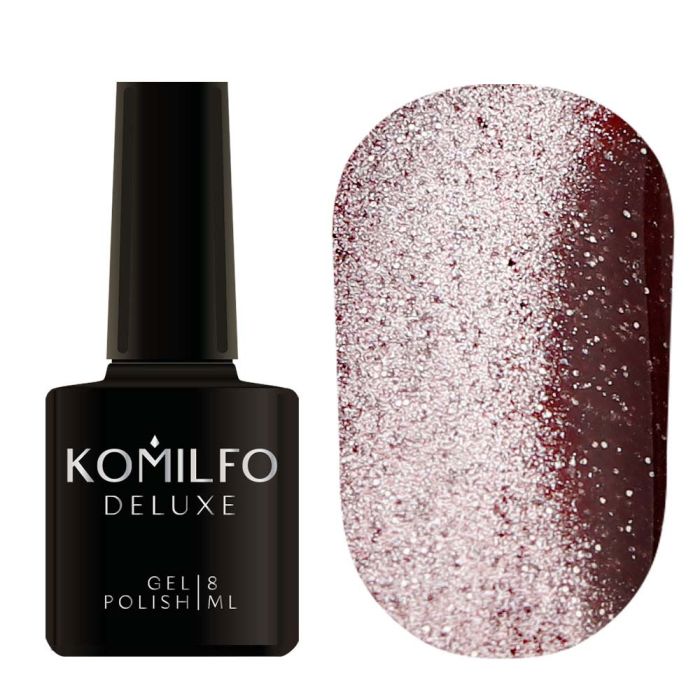 Гель-лак Komilfo Fairytale Cat Eye 002 (рожеве золото світловідбивне котяче око), 8 мл