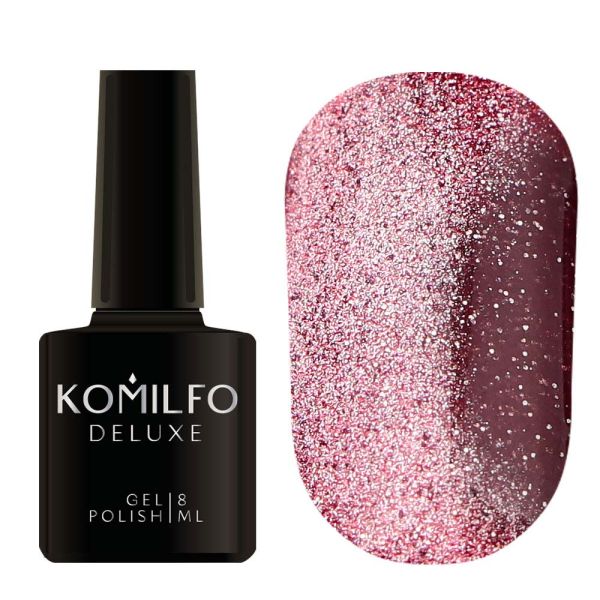 Гель-лак Komilfo Fairytale Cat Eye 003 (чайная роза светоотражающий кошачий глаз), 8 мл