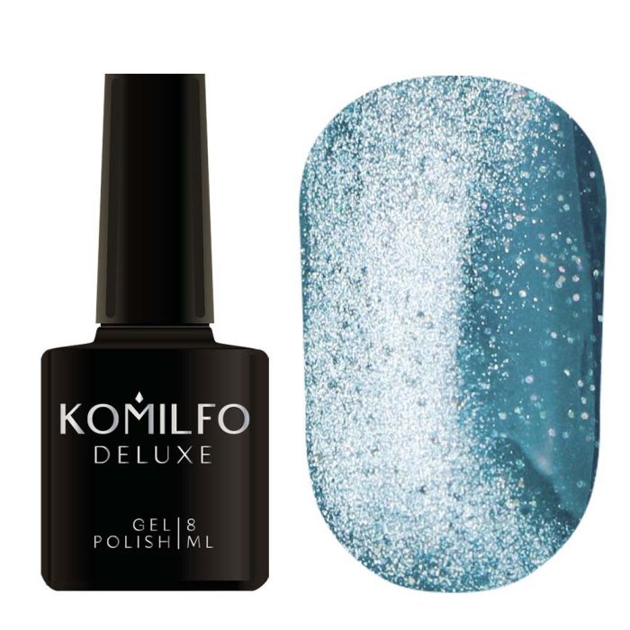 Гель-лак Komilfo Fairytale Cat Eye 005 (ніжно-блакитне світловідбивне котяче око), 8 мл