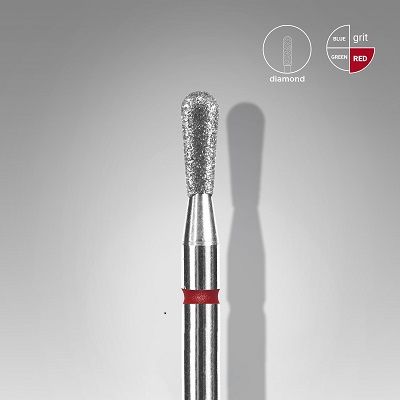 Фреза алмазна Staleks Expert сірник червоний FA120R023 2,3мм