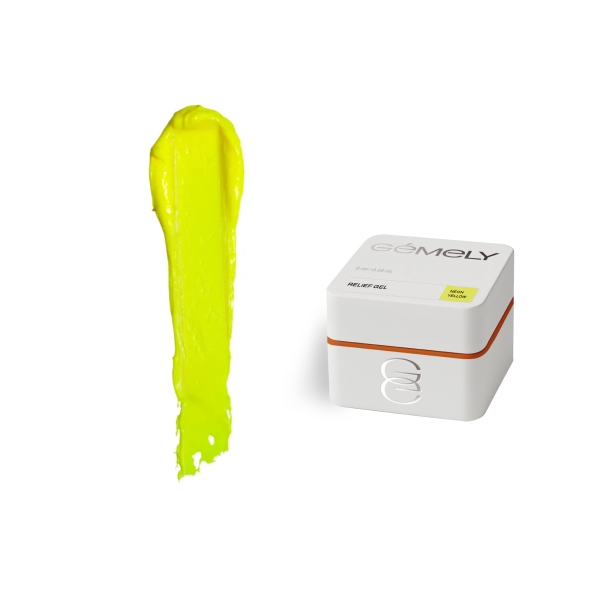 Гелевая паста для объемных дизайнов Relief gel Gemely Neon yellow 5г