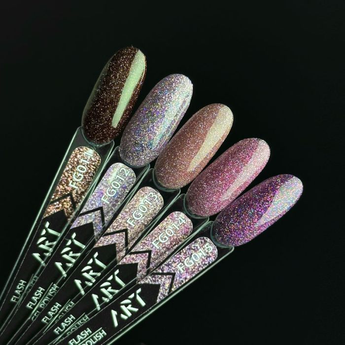 Гель-лак світловідбивний ART Flash Gel Polish №FG012, 6 мл